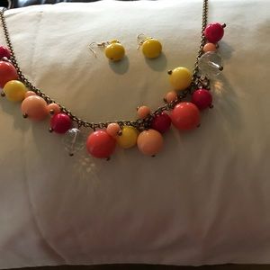 J Crew 25 in necklace.  Free earrings